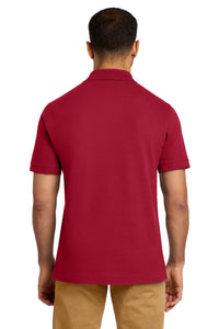 Port & Co Combed Ring Spun Pique Polo - Red Back