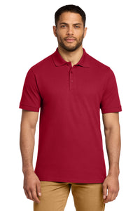 Port & Co Combed Ring Spun Pique Polo - Red
