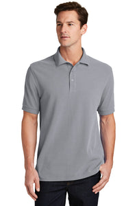 Port & Co Combed Ring Spun Pique Polo - Silver