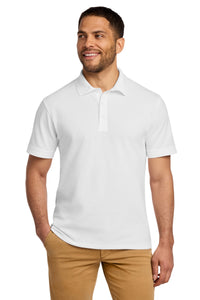 Port & Co Combed Ring Spun Pique Polo - White