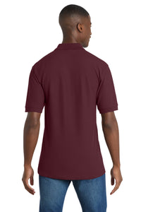 Port & Co Core Blend Pique Polo - Athletic Maroon Back