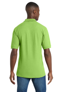 Port & Co Core Blend Pique Polo - Lime Back