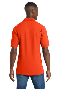 Port & Co Core Blend Pique Polo - Orange Back