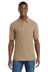 Port & Co Core Blend Pique Polo - Sand