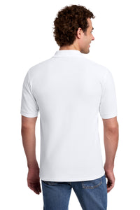 Port & Co Core Blend Pique Polo - White Back