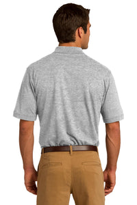 Port & Co Core Blend Jersey Knit Pocket Polo - Ash Back