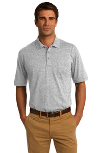 Port & Co Core Blend Jersey Knit Pocket Polo - Ash