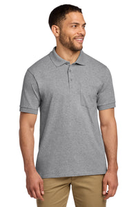 Port & Co Core Blend Jersey Knit Pocket Polo - Athletic Heather