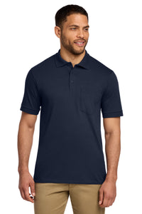Port & Co Core Blend Jersey Knit Pocket Polo - Deep Navy