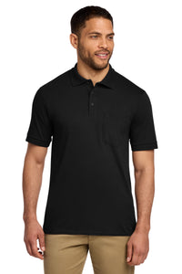 Port & Co Core Blend Jersey Knit Pocket Polo - Jet Black