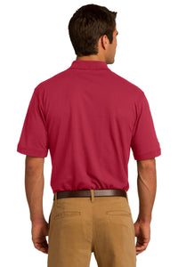 Port & Co Core Blend Jersey Knit Pocket Polo - Red Back