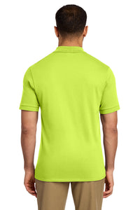 Port & Co Core Blend Jersey Knit Pocket Polo - Safety Green Back