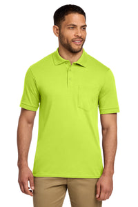 Port & Co Core Blend Jersey Knit Pocket Polo - Safety Green