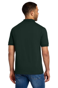 Port & Co Tall Core Blend Jersey Knit Polo - Dark Green Back