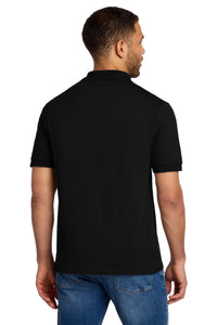 Port & Co Tall Core Blend Jersey Knit Polo - Jet Black Back