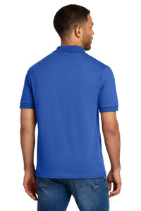 Port & Co Tall Core Blend Jersey Knit Polo - Royal Back