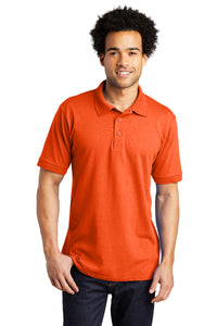 Port & Co Tall Core Blend Jersey Knit Polo - Safety Orange