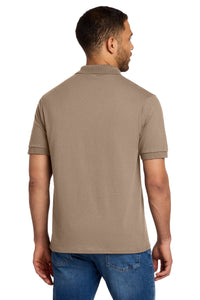 Port & Co Tall Core Blend Jersey Knit Polo - Sand Back
