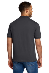 Port & Co Core Blend Jersey Knit Polo - Charcoal Back