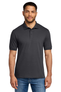 Port & Co Tall Core Blend Jersey Knit Polo - Charcoal