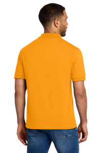 Port & Co Core Blend Jersey Knit Polo - Gold Back