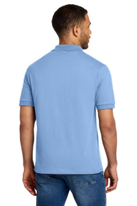 Port & Co Core Blend Jersey Knit Polo - Light Blue Back