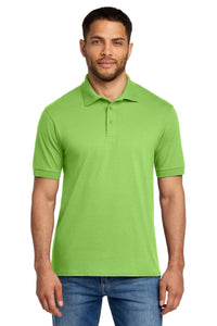 Port & Co Tall Core Blend Jersey Knit Polo - Lime