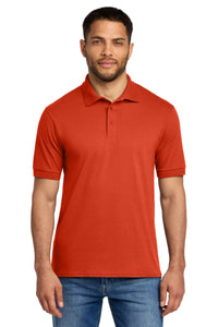 Port & Co Tall Core Blend Jersey Knit Polo - Orange