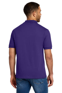 Port & Co Core Blend Jersey Knit Polo - Purple Back