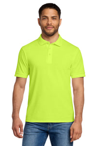 Port & Co Core Blend Jersey Knit Polo - Safety Green