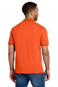 Port & Co Core Blend Jersey Knit Polo - Safety Orange Back