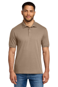 Port & Co Tall Core Blend Jersey Knit Polo - Sand