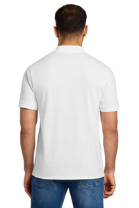 Port & Co Core Blend Jersey Knit Polo - White Back