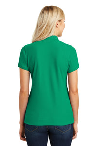 Port Authority Women's Core Classic Pique Polo - Bright Kelly Green Back
