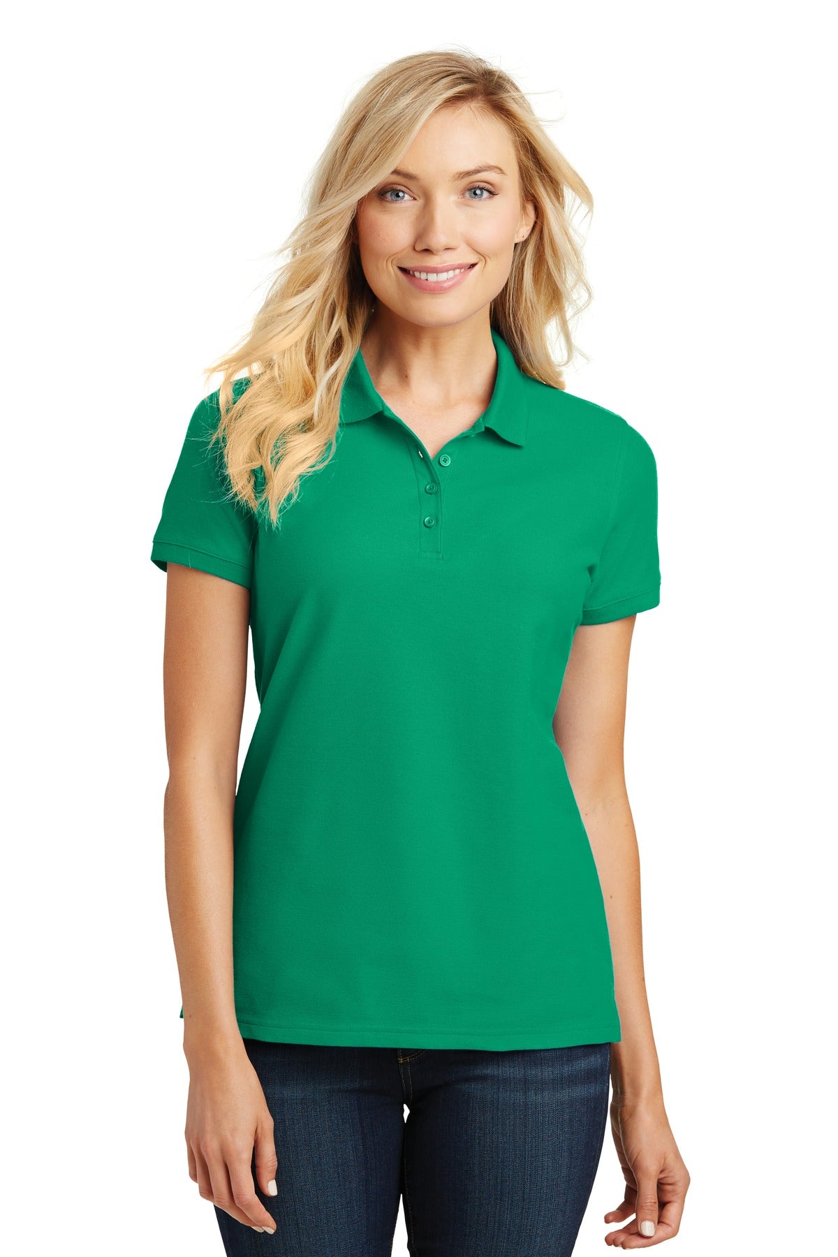 Port Authority Women's Core Classic Pique Polo - Bright Kelly Green