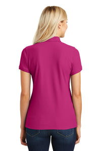 Port Authority Women's Core Classic Pique Polo - Pink Azalea Back
