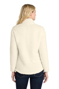 DISCONTINUED Port Authority  Women's Cozy Fleece Jacket - Marshmallow Back