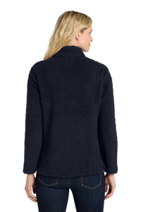 DISCONTINUED Port Authority  Women's Cozy Fleece Jacket - River Blue Navy Back