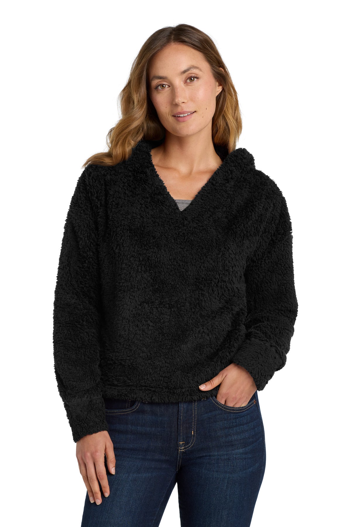 Port Authority  Women's Cozy Fleece Hoodie - Black