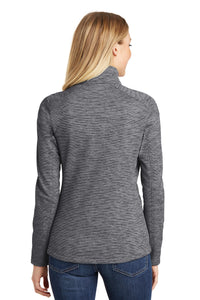 Port Authority Women's Digi Stripe Fleece Jacket - Black Back