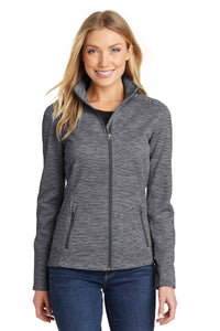 Port Authority Women's Digi Stripe Fleece Jacket - Black