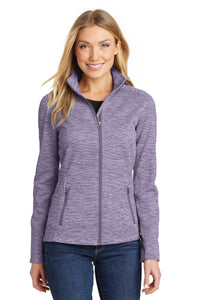 Port Authority Women's Digi Stripe Fleece Jacket - Purple