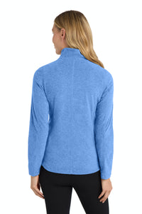 Port Authority Women's Heather Microfleece Full-Zip Jacket - Light Royal Heather Back