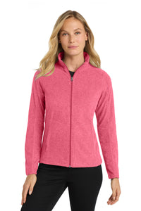 Port Authority Women's Heather Microfleece Full-Zip Jacket - Pink Raspberry Heather