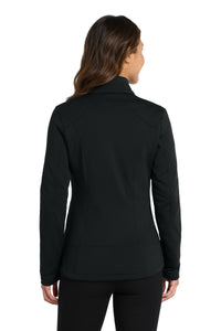 Port Authority  Women's Grid Fleece Jacket - Deep Black Back