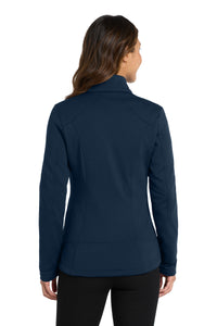 Port Authority  Women's Grid Fleece Jacket - River Blue Navy Back