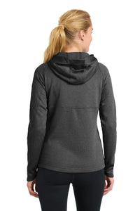 Sport-Tek Women's Tech Fleece Full-Zip Hooded Jacket - Graphite Heather Back