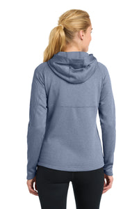 Sport-Tek Women's Tech Fleece Full-Zip Hooded Jacket - Grey Heather Back
