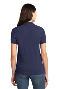 Port Authority Women's Heavyweight Cotton Pique Polo - Navy Back