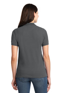 Port Authority Women's Heavyweight Cotton Pique Polo - Steel Grey Back
